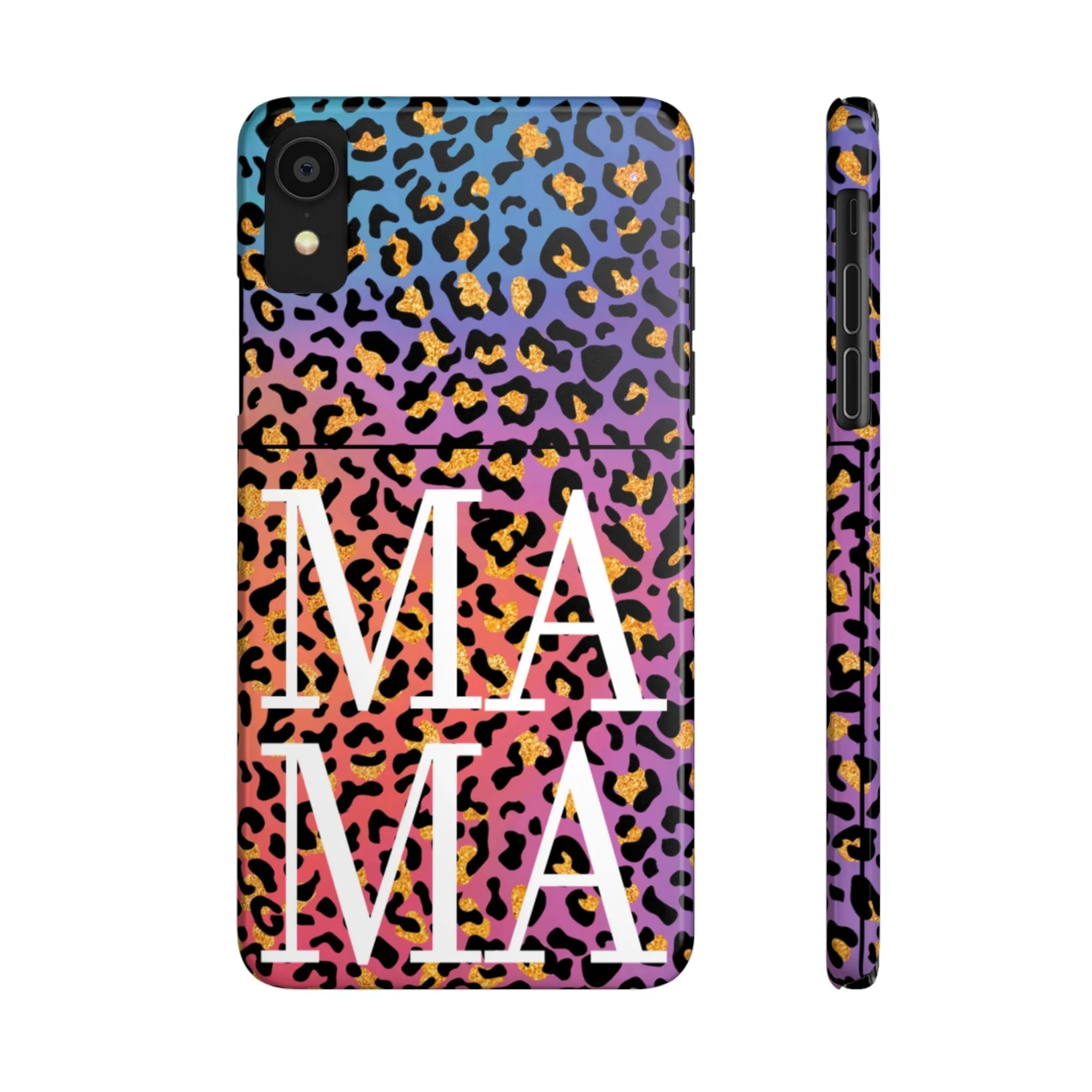 Bright Leopard 'MAMA' iPhone Case - Stylish and Vibrant Protective Cover for Moms