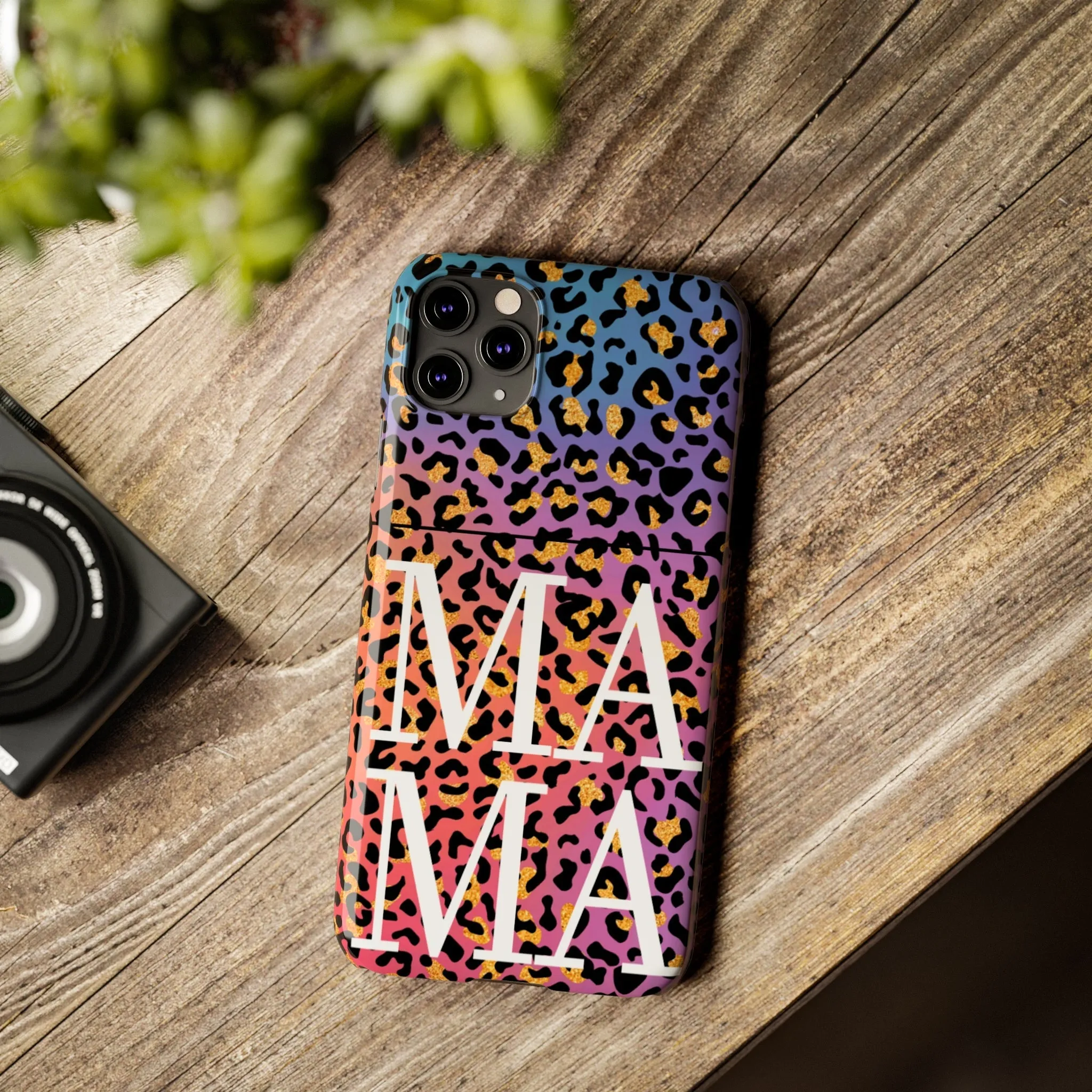 Bright Leopard 'MAMA' iPhone Case - Stylish and Vibrant Protective Cover for Moms