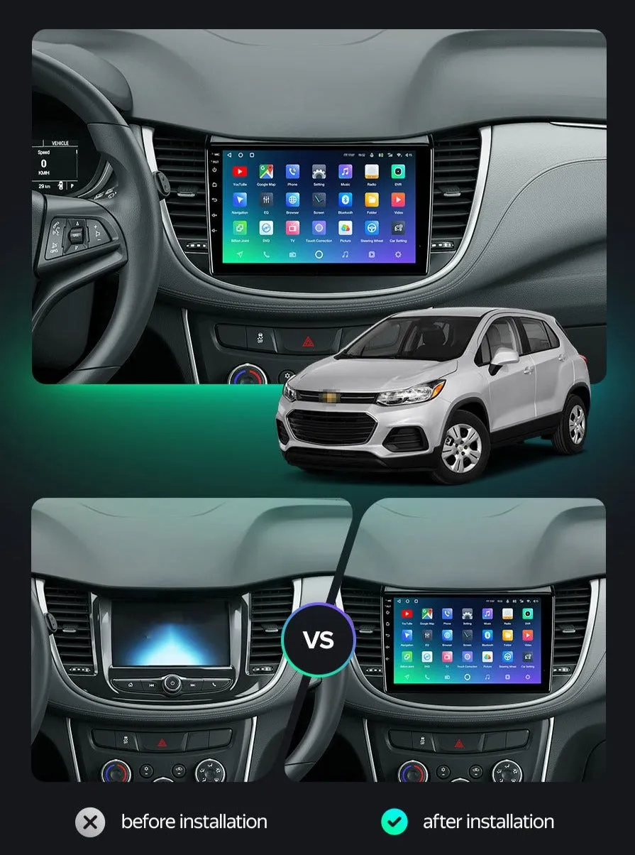 Car Dealz Premium Advanced 4G Data Model 10.2" Android 12.0 For Chevrolet Holden Tracker 3 2013 - 2020 In Dash Plus OEM Fascia
