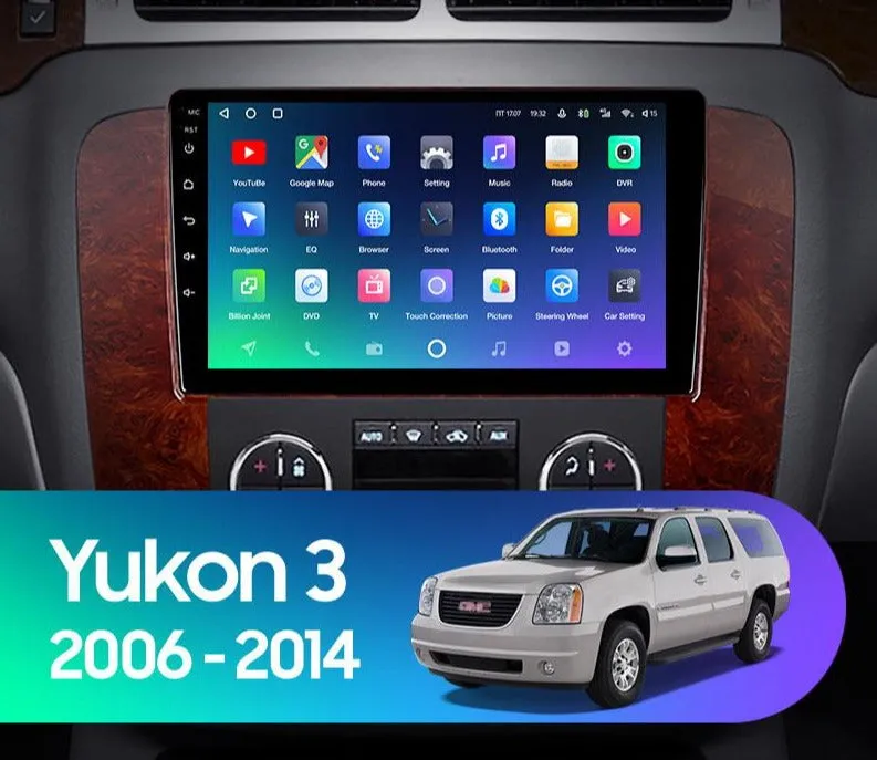 Car Dealz Premium Advanced 4G Data Model 10.2" Android 12.0 For GMC Yukon GMT 900 2006 - 2014 In Dash Plus OEM Fascia