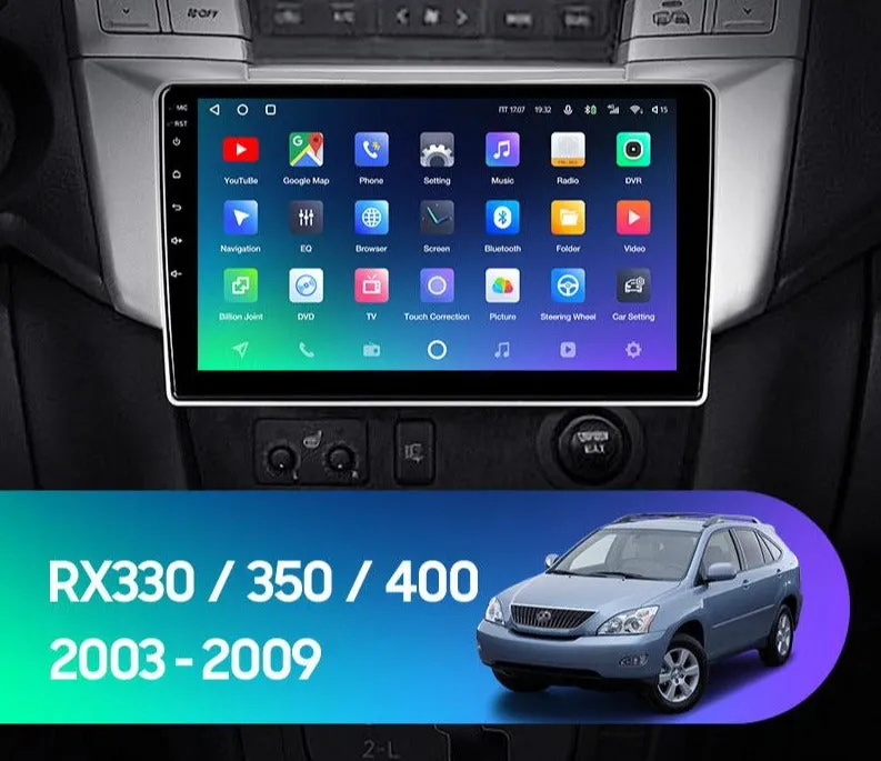 Car Dealz Premium Advanced 4G Data Model 10.2" Android 12.0 For Lexus RX330 RX350 RX400H For Toyota harrier 2003 - 2009