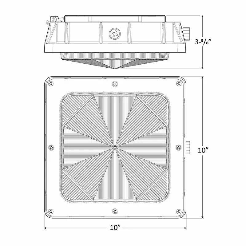CDLX 15W/25W/35W/45W LED Canopy Light, 5000K