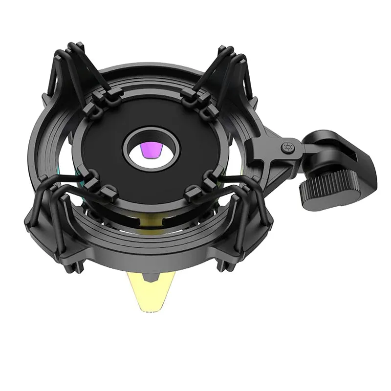[CLEARANCE] Fifine SK78 8" RGB Shock Mount Microphone Holder with 22mm Diameter Threads, Adjustable Knobs for Gaming, Recording