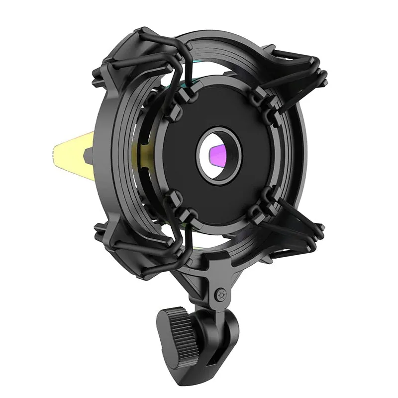 [CLEARANCE] Fifine SK78 8" RGB Shock Mount Microphone Holder with 22mm Diameter Threads, Adjustable Knobs for Gaming, Recording