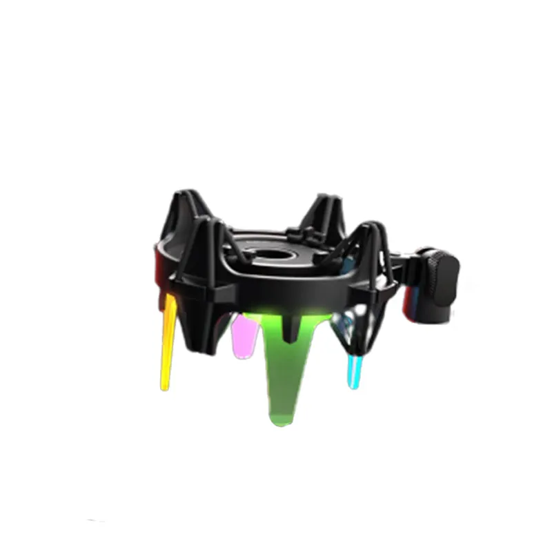 [CLEARANCE] Fifine SK78 8" RGB Shock Mount Microphone Holder with 22mm Diameter Threads, Adjustable Knobs for Gaming, Recording
