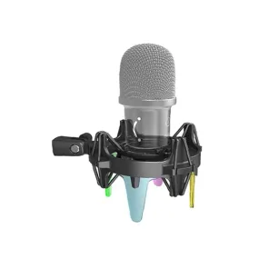 [CLEARANCE] Fifine SK78 8" RGB Shock Mount Microphone Holder with 22mm Diameter Threads, Adjustable Knobs for Gaming, Recording