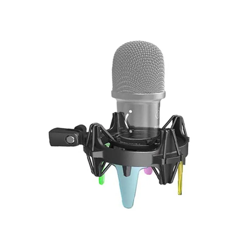 [CLEARANCE] Fifine SK78 8" RGB Shock Mount Microphone Holder with 22mm Diameter Threads, Adjustable Knobs for Gaming, Recording