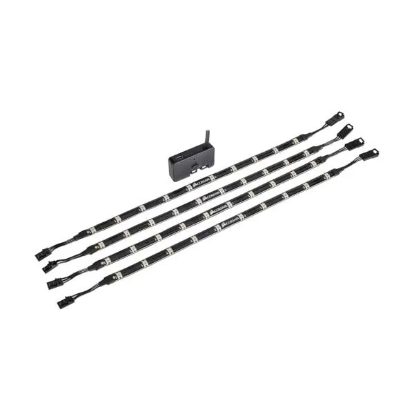 CORSAIR CL-9011109-WW iCUE Lighting Node PRO Dual-Channel RGB Lighting Controller with Four RGB LED Light Strips
