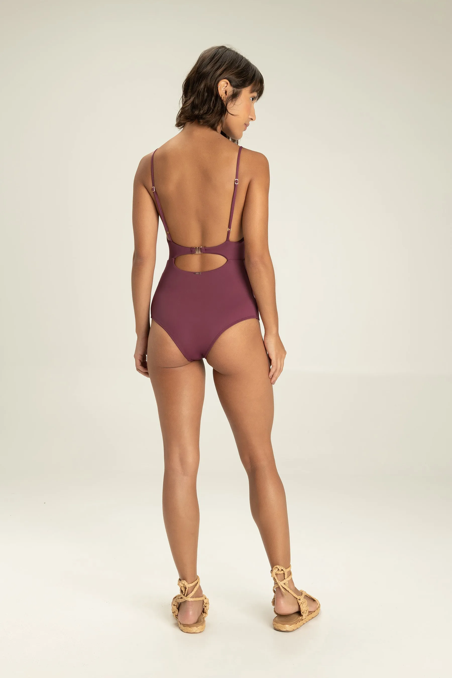 Crossover One-Piece Swimsuit