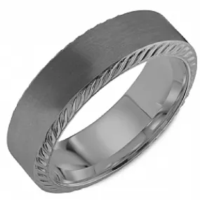 Crown Ring - Torque - Tantalum Men's Wedding Band TA-007-65M