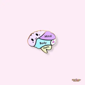 Cute Brain Mental Health Enamel Pin
