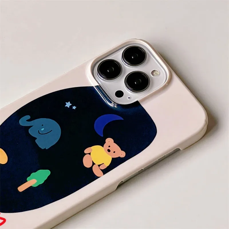 Cute Hand-Painted Bear illustration iPhone Case