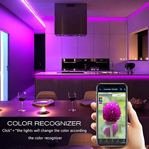 DAYBETTER Smart WiFi App Control Led Strip Lights Work with Alexa Google Assistant -32.8 feet
