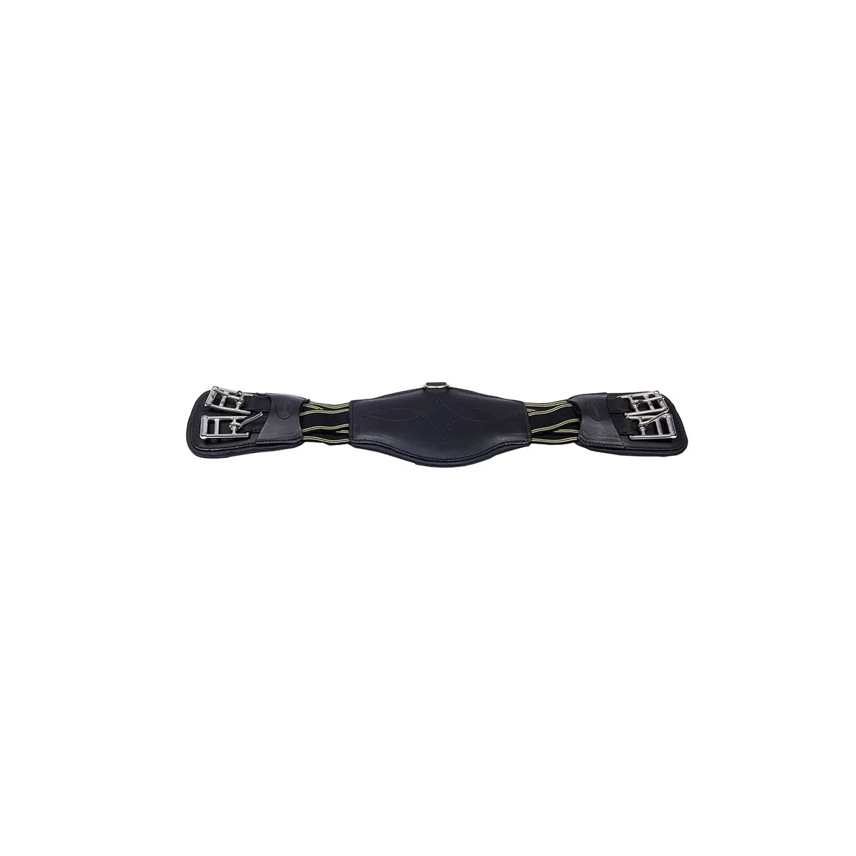 DRESSAGE GIRTH WITH CROSSED ELASTIC BANDS Black