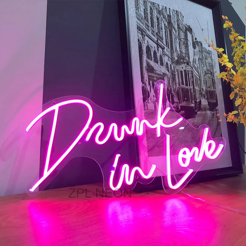 Drunk in love LED Neon Sign Party Decoration Atmosphere Lights