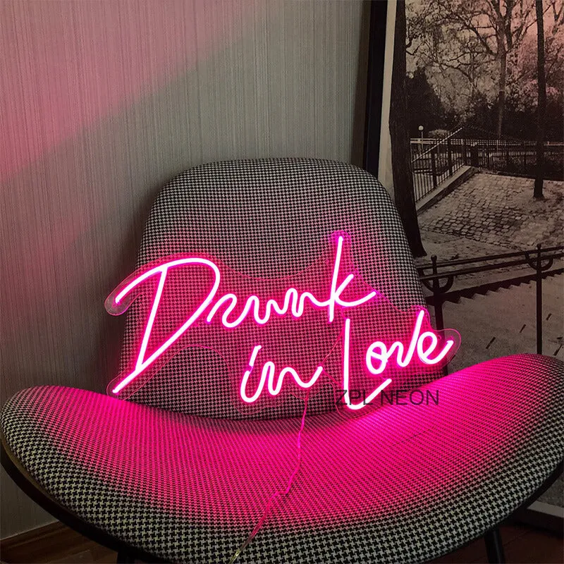 Drunk in love LED Neon Sign Party Decoration Atmosphere Lights
