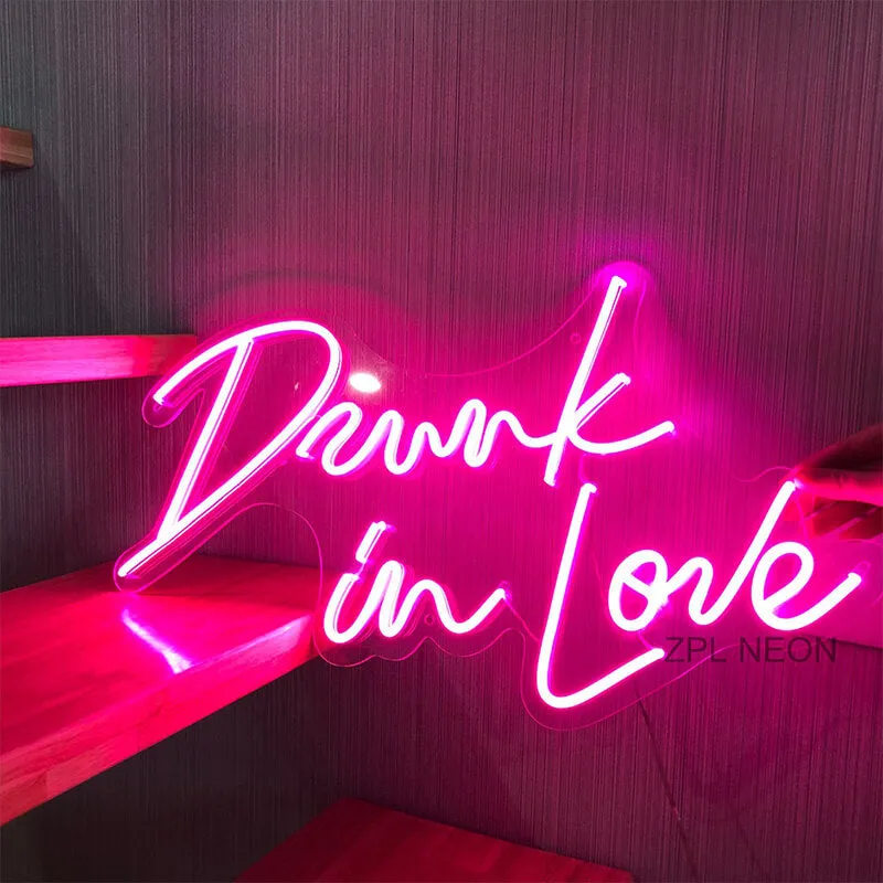 Drunk in love LED Neon Sign Party Decoration Atmosphere Lights