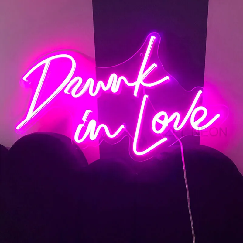 Drunk in love LED Neon Sign Party Decoration Atmosphere Lights
