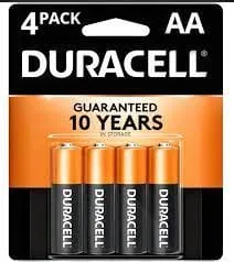 Duracell AA Battery 4 Pack - are crafted and infused with triple corrosion protection for battery power you can count on. Duracell AA Batteries provide long-lasting power to your everyday devices - 04133300102