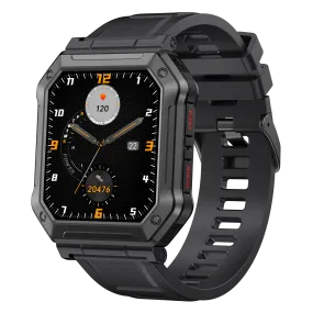 EIGIIS 1.9-inch Military H31 Smart Watch with Text and Call(Answer/Dial), Rugged Smart Watch with Heart Rate and Blood Oxygen Monitor, Outdoor Tactical Bluetooth Smart Watches for Men Compatible with Android iPhone