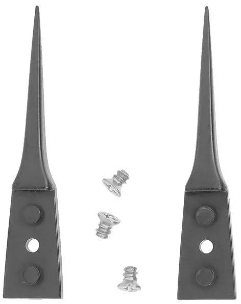 Excelta 179A-RT ESD-Safe Neverust® Stainless Steel Tweezers with Finger Grips & Replaceable Straight, Pointed Copolymer Tips