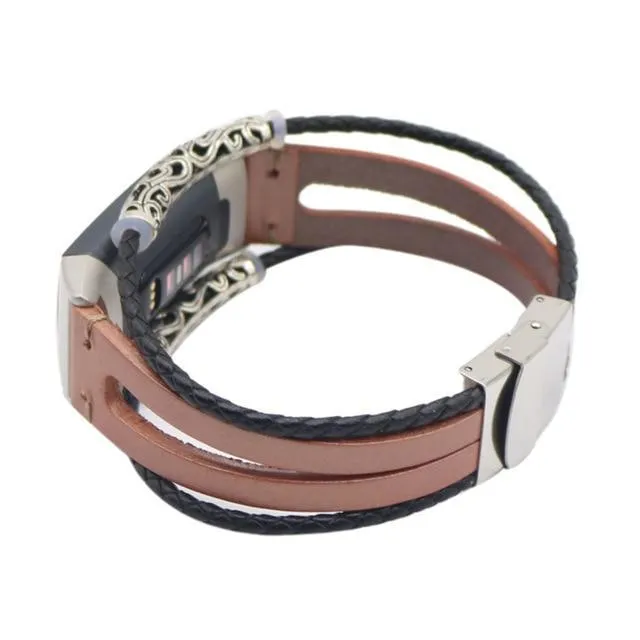 fitness bracelet fitness tracker Replacement Leather Wristband Band Strap Bracelet For Fitbit Charge 3 4 smartwatch relogios|Smart Accessories|