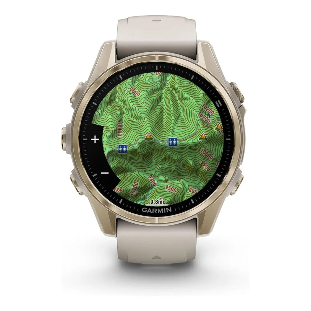 Garmin fēnix 8 Unisex Soft Gold with Dark Sandstone Band Amoled Sapphire Long-Lasting Battery Life Dive-Rated Built-in LED Flashlight 43 Millimeters Premium Multisport GPS Smartwatch - 010-02903-10