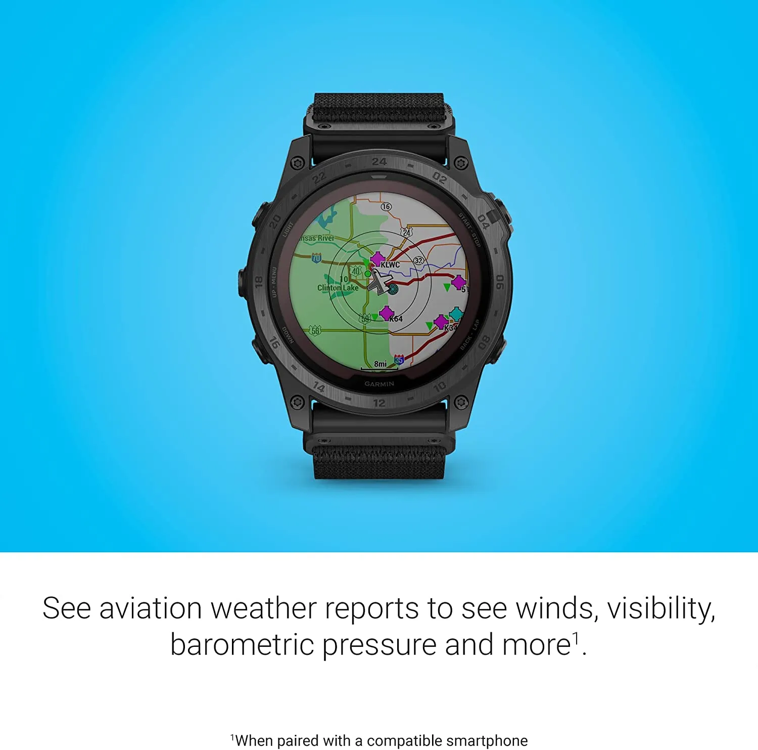Garmin tactix 7 Pro Ballistics Edition Black Solar Powered Tactical GPS Watch with Applied Ballistics Nylon Band Ruggedly Smart Watch - 010-02704-20