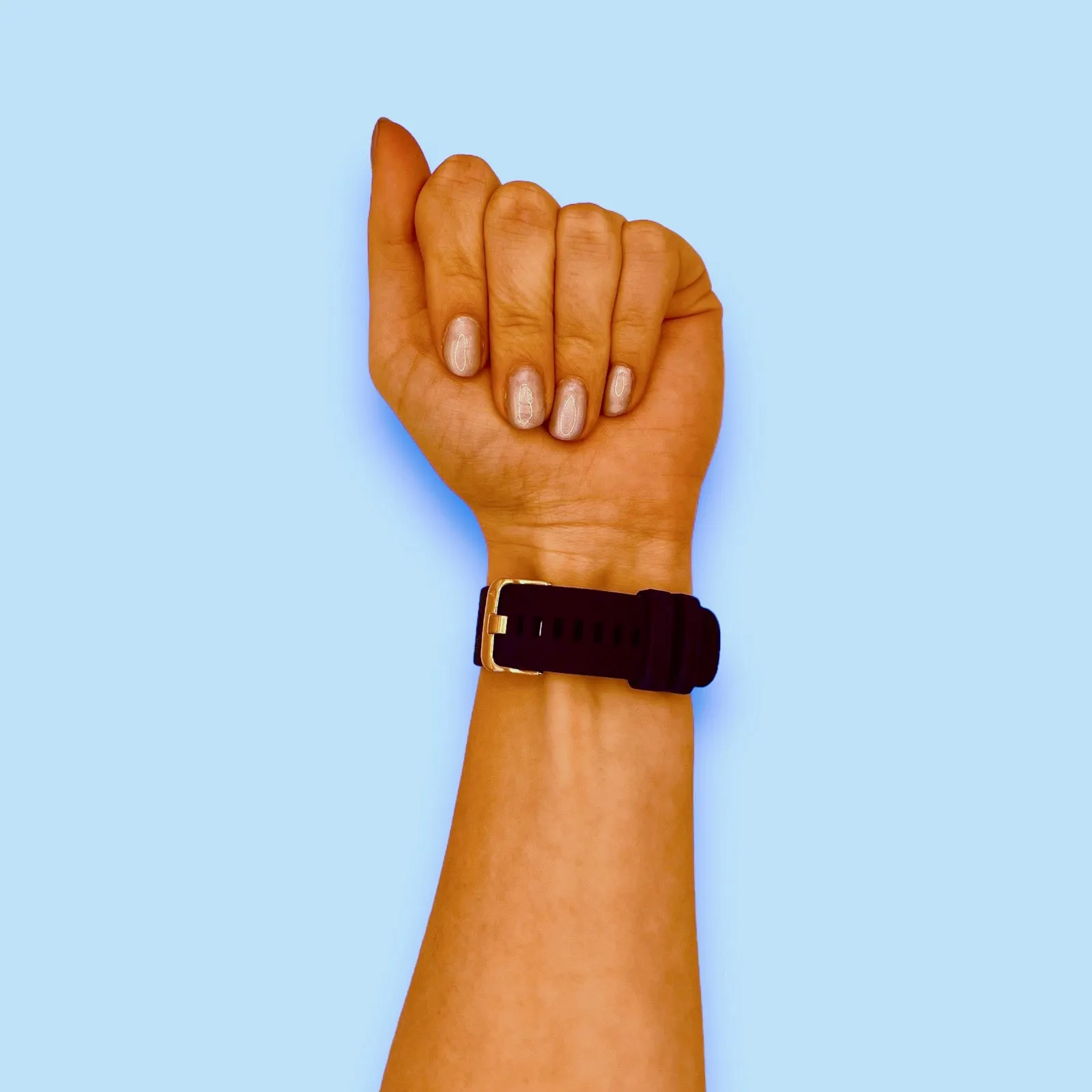 Garmin Vivoactive 3 compatible Silicone Watch Straps with Rose Gold Buckles