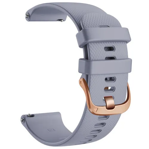 Garmin Vivoactive 3 compatible Silicone Watch Straps with Rose Gold Buckles
