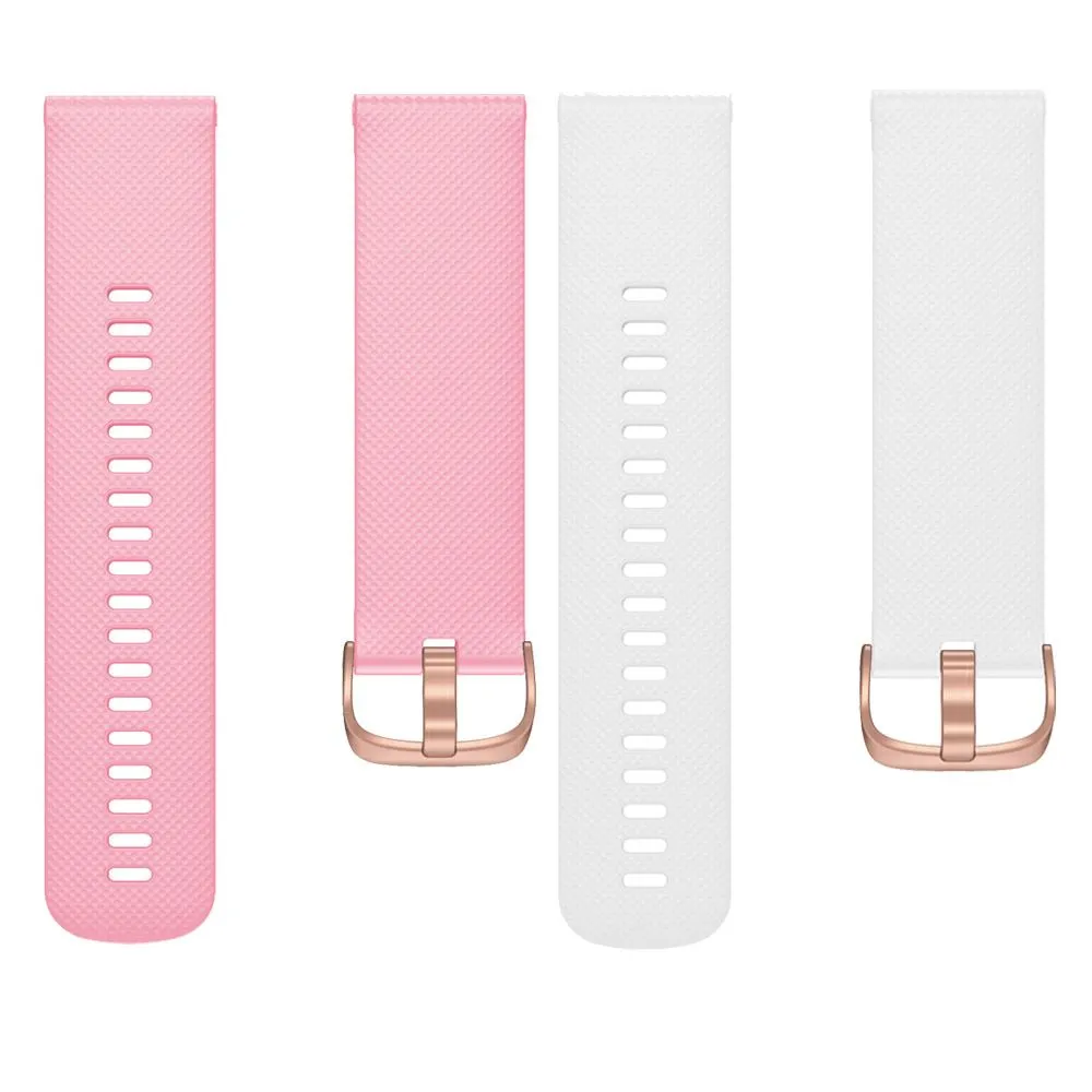 Garmin Vivoactive 3 compatible Silicone Watch Straps with Rose Gold Buckles