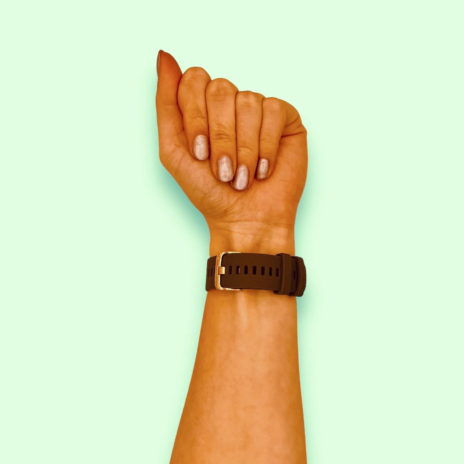 Garmin Vivoactive 3 compatible Silicone Watch Straps with Rose Gold Buckles
