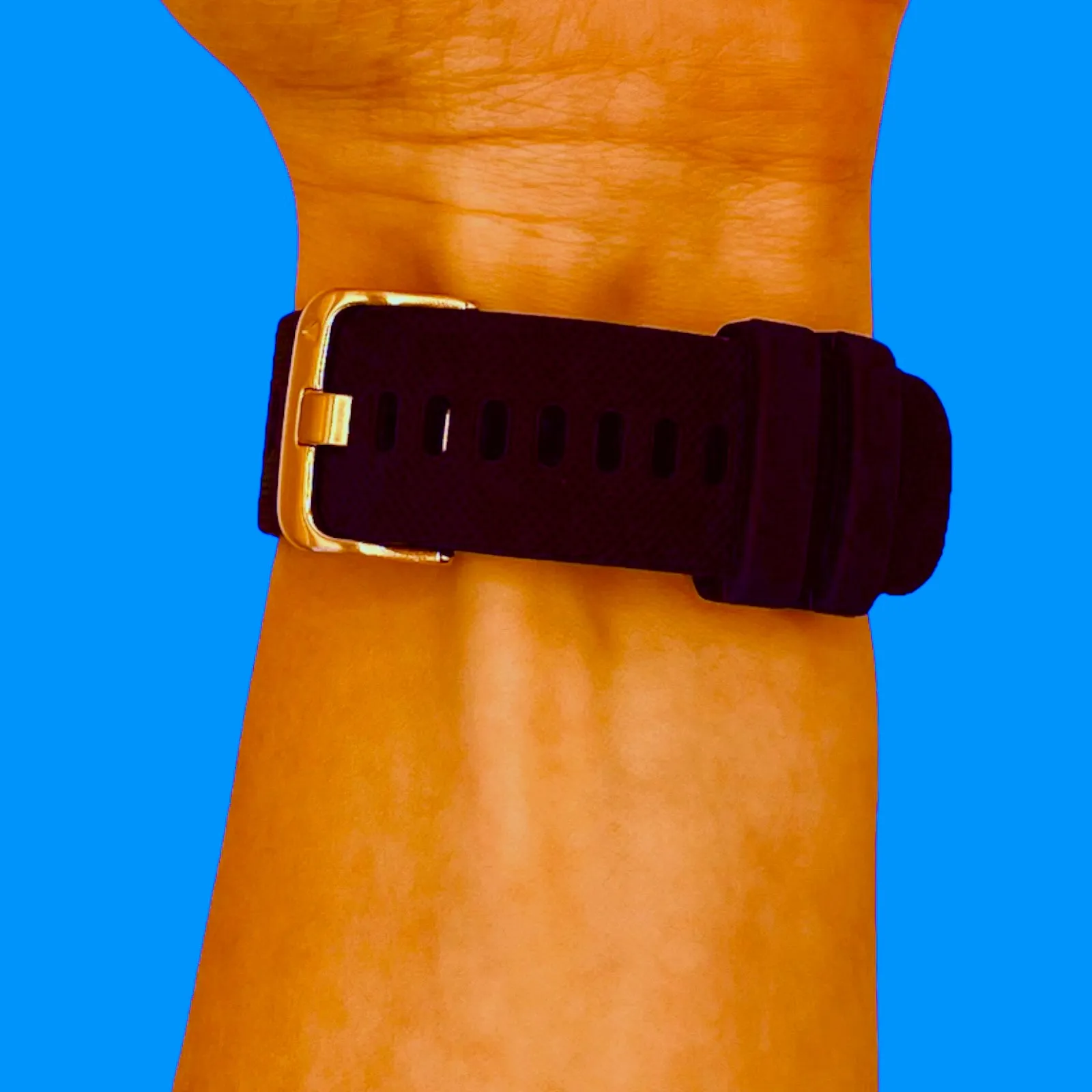 Garmin Vivoactive 3 compatible Silicone Watch Straps with Rose Gold Buckles