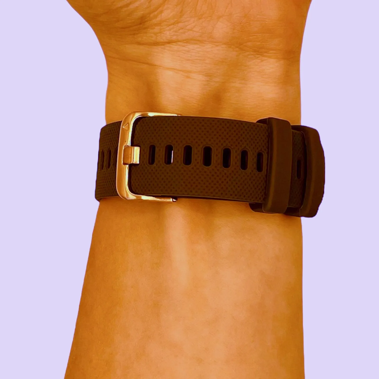 Garmin Vivoactive 3 compatible Silicone Watch Straps with Rose Gold Buckles