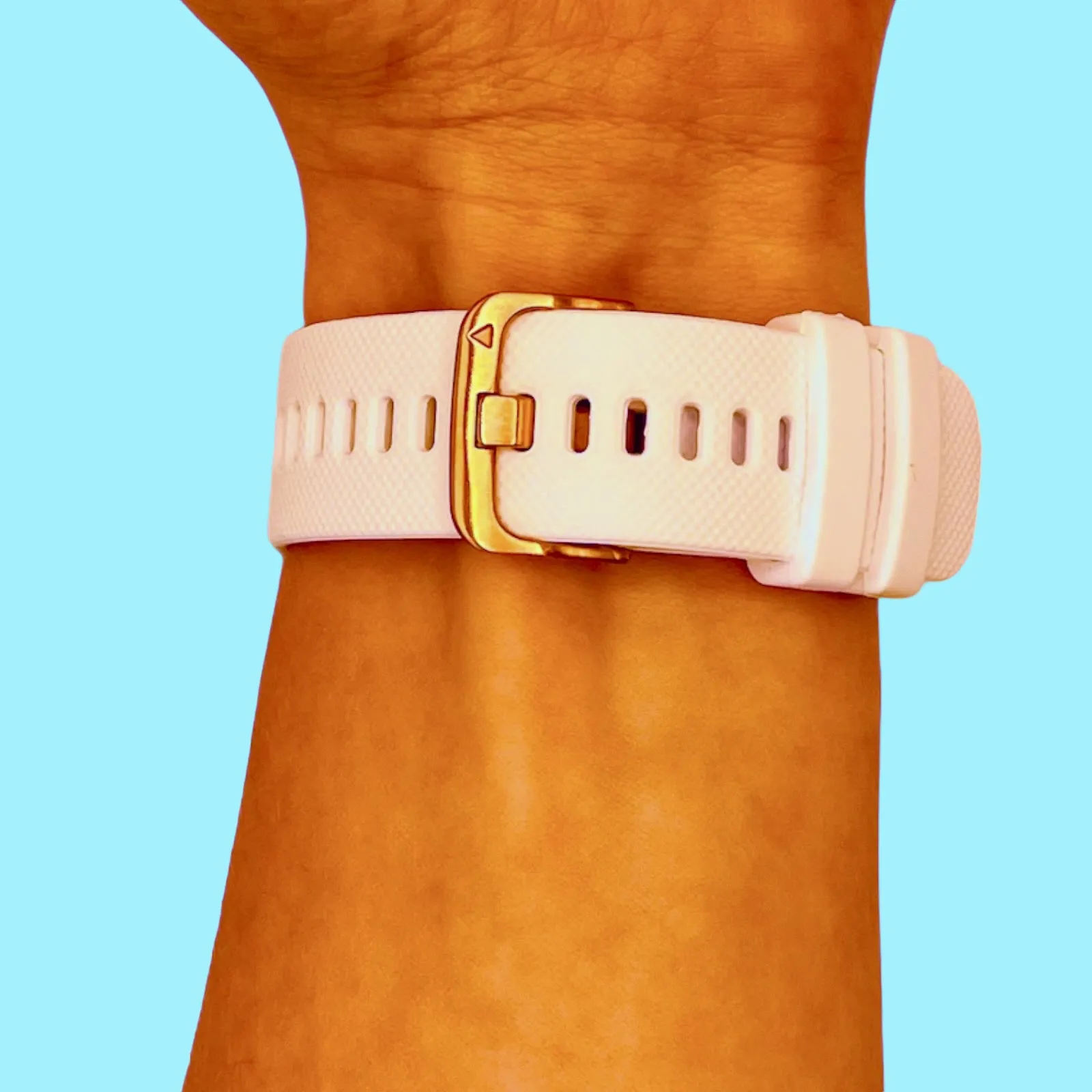 Garmin Vivoactive 3 compatible Silicone Watch Straps with Rose Gold Buckles