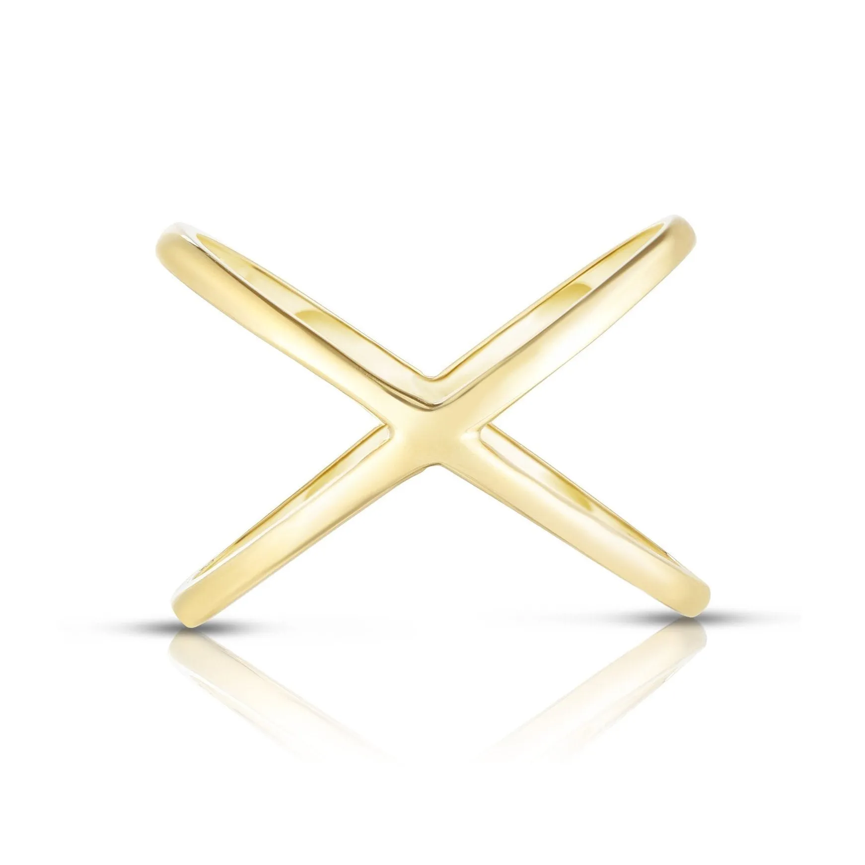 Gold X Ring