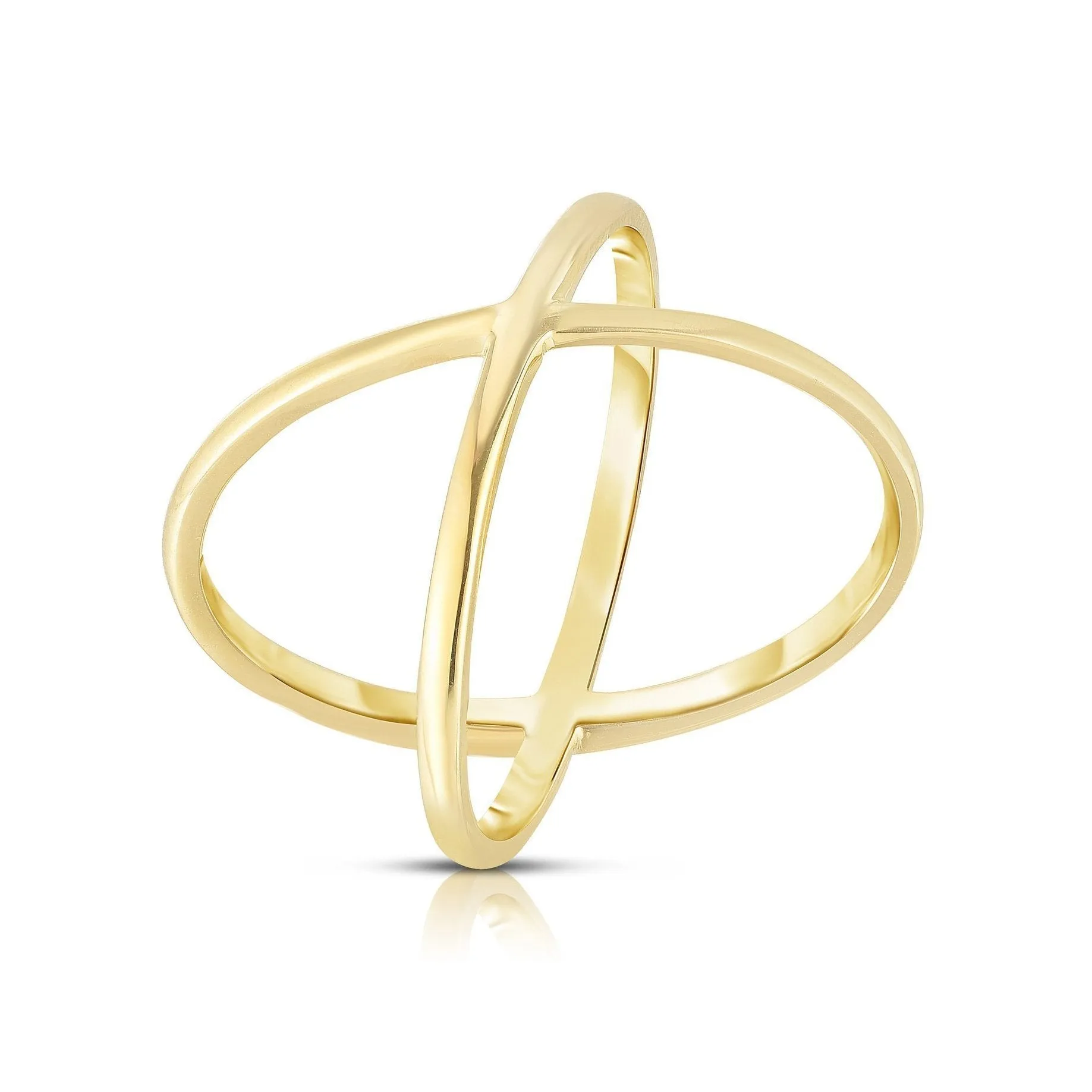 Gold X Ring