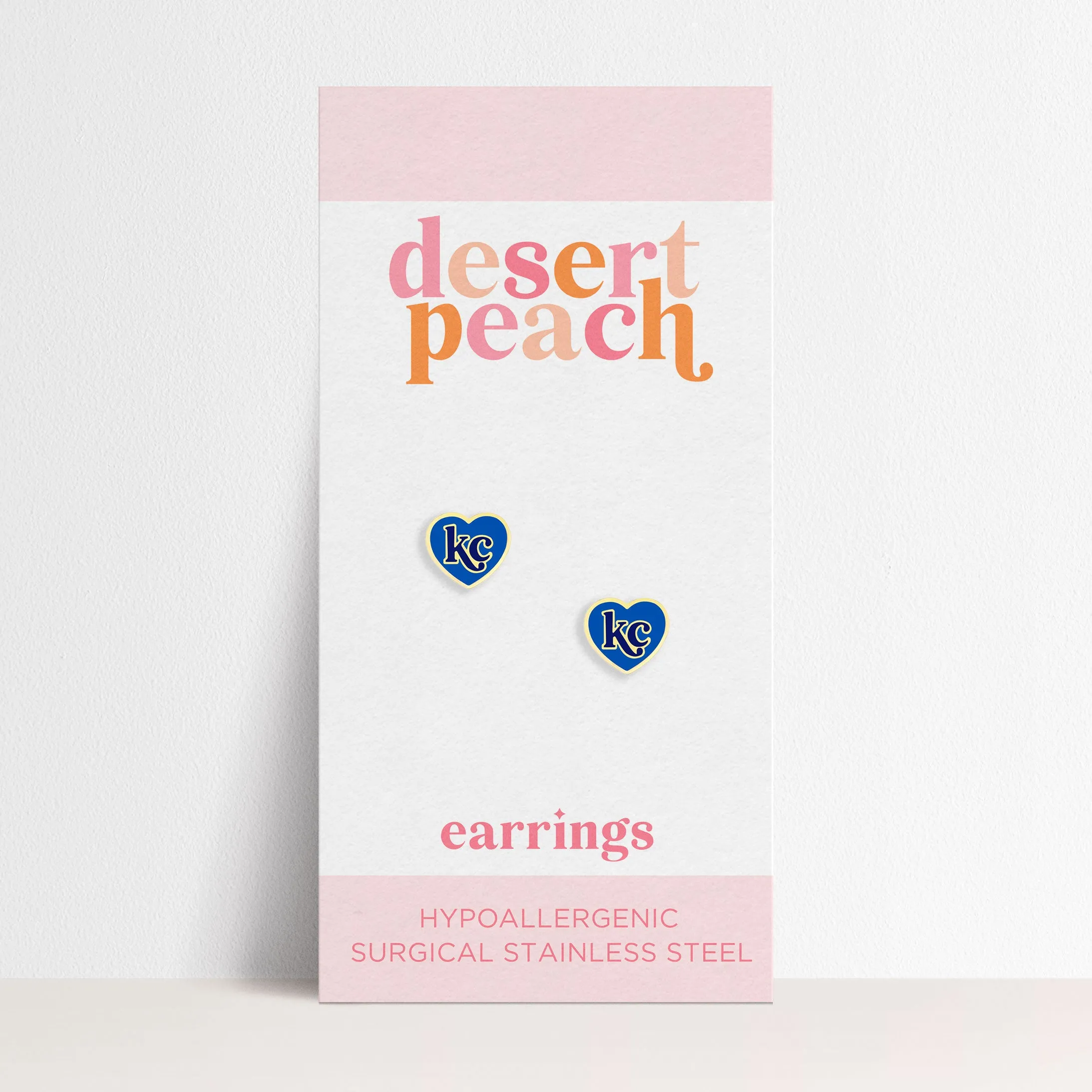 Kansas City Royals Heart Stud Earrings