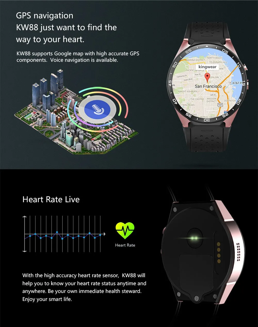 KINGWEAR KW88 Smart Watch