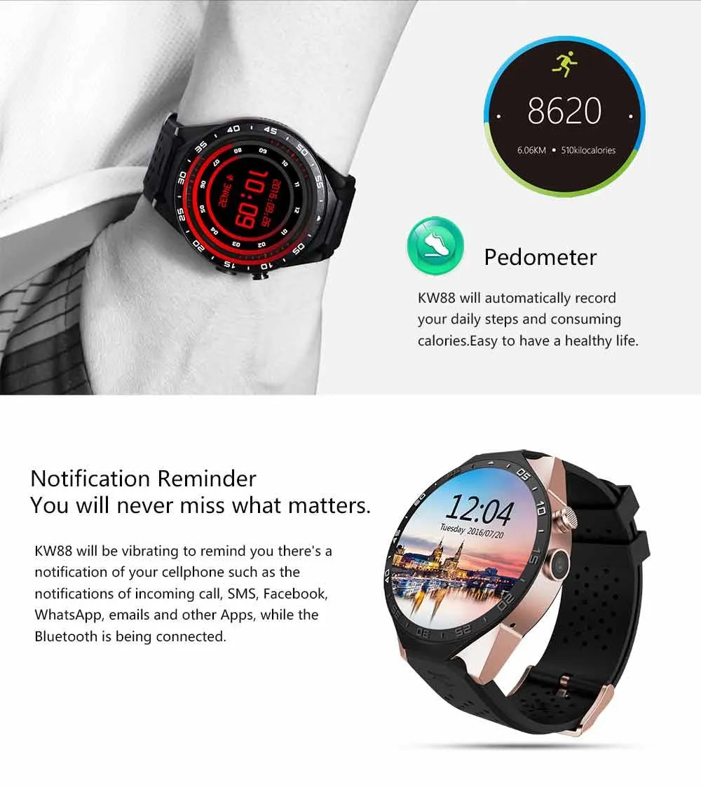 KINGWEAR KW88 Smart Watch