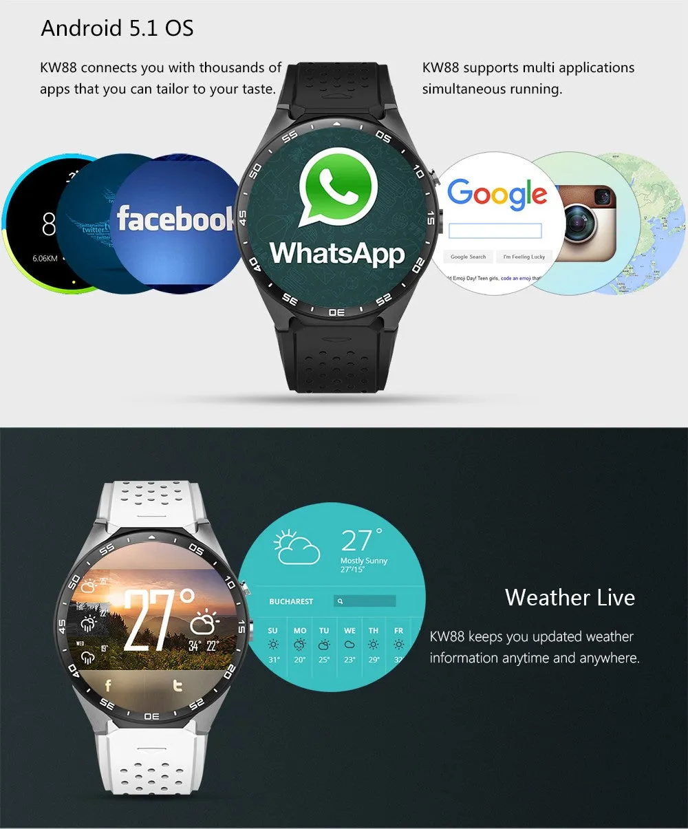 KINGWEAR KW88 Smart Watch