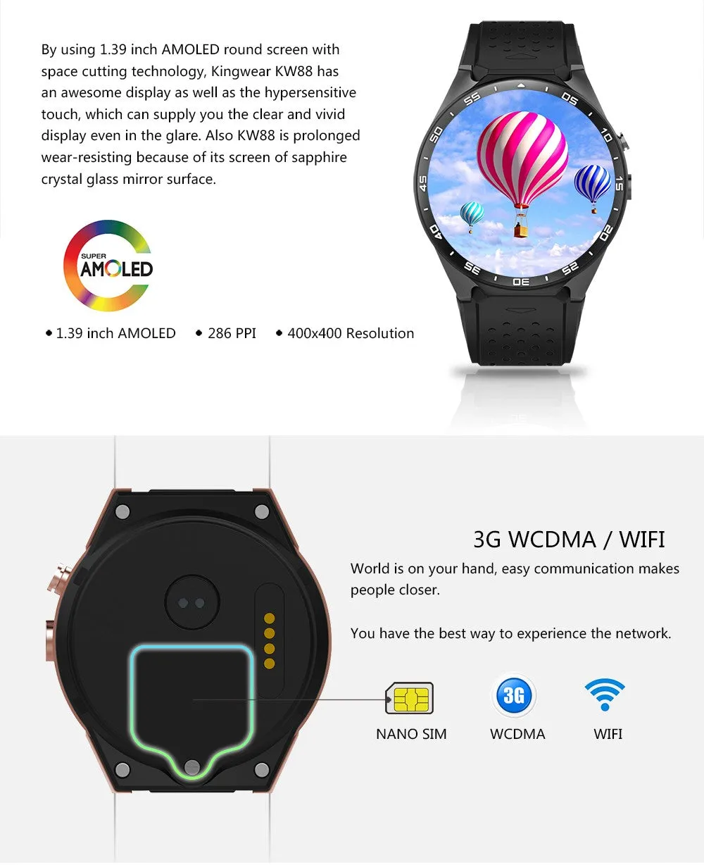 KINGWEAR KW88 Smart Watch