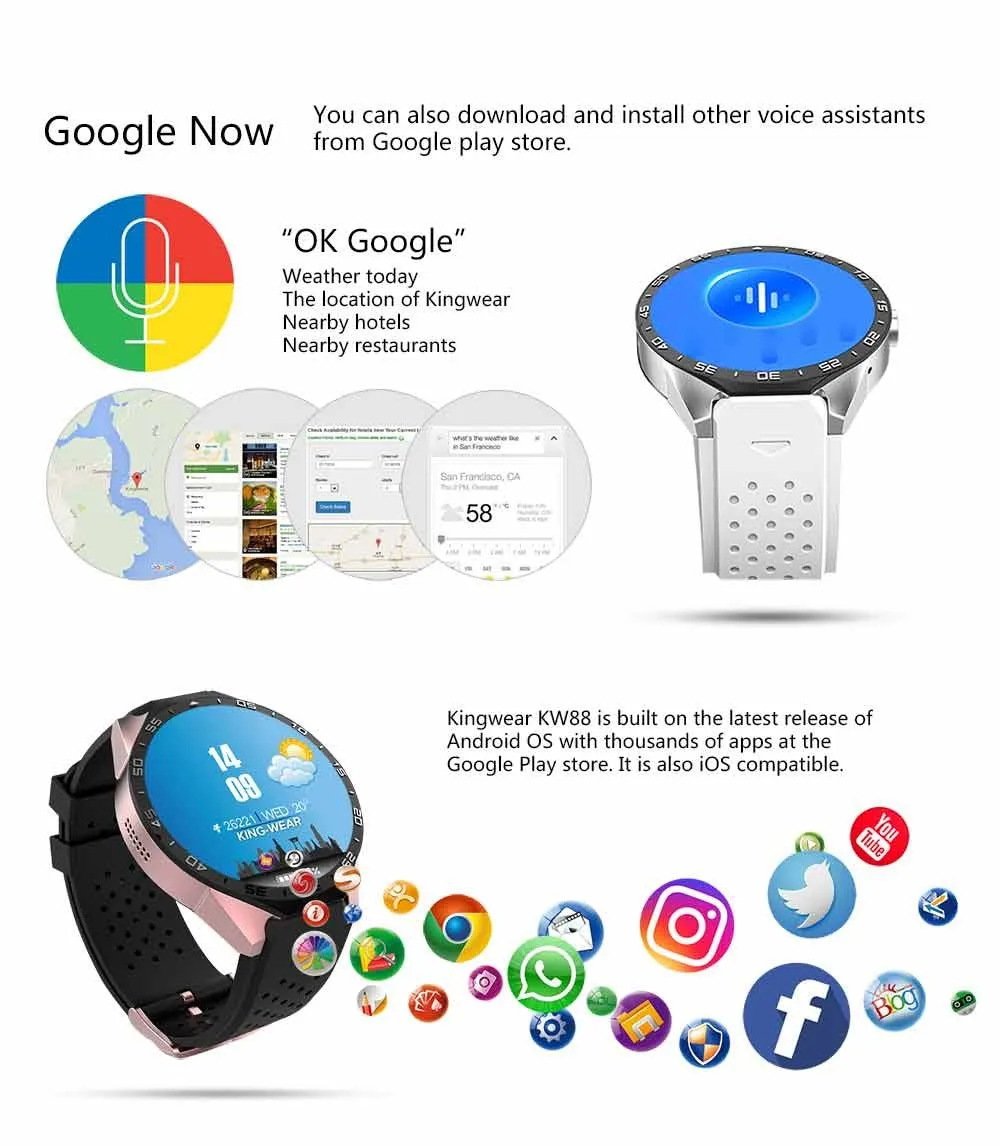 KINGWEAR KW88 Smart Watch