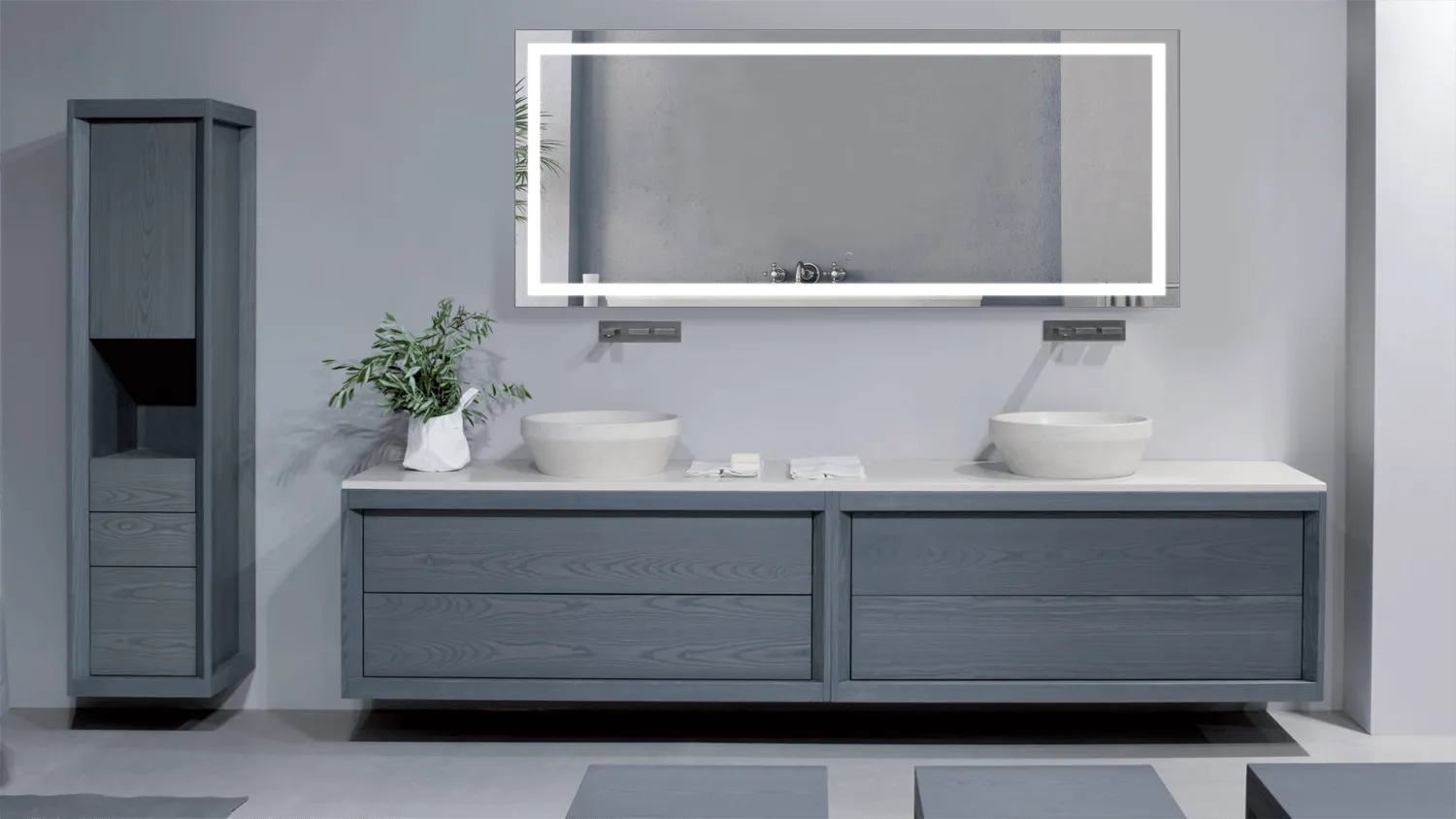 Krugg Icon 72″ X 30″ LED Bathroom Mirror w/ Dimmer & Defogger