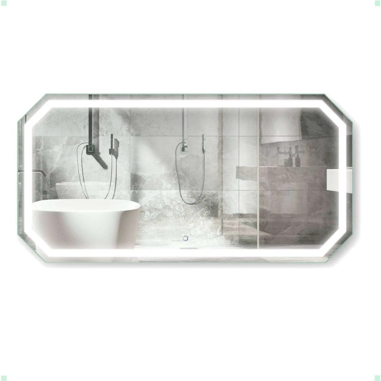 Krugg Tudor 60" x 30" Octagon LED Bathroom Mirror