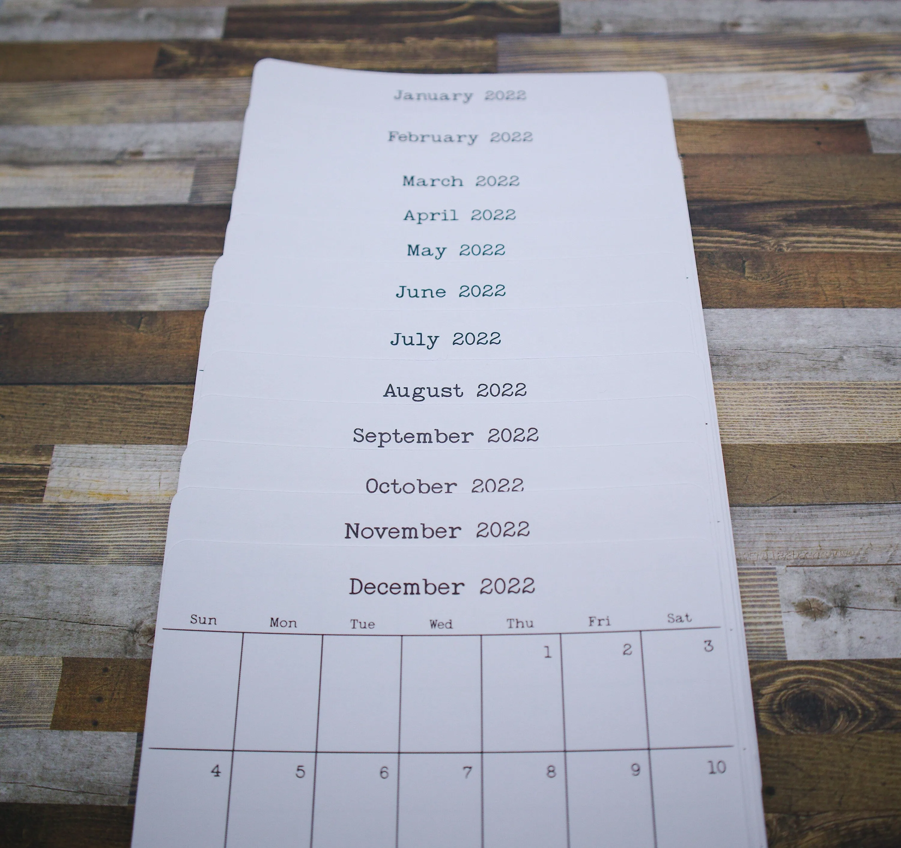 Large Monthly Calendar Stickers