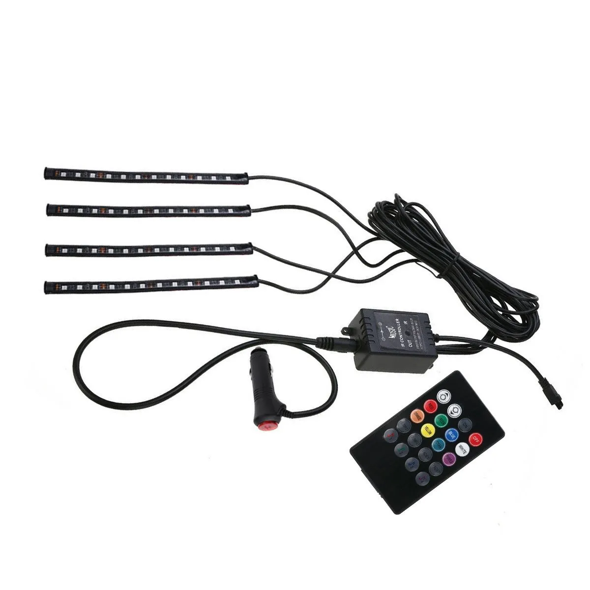 LED Light Strips, RGB, 5" Length x 4
