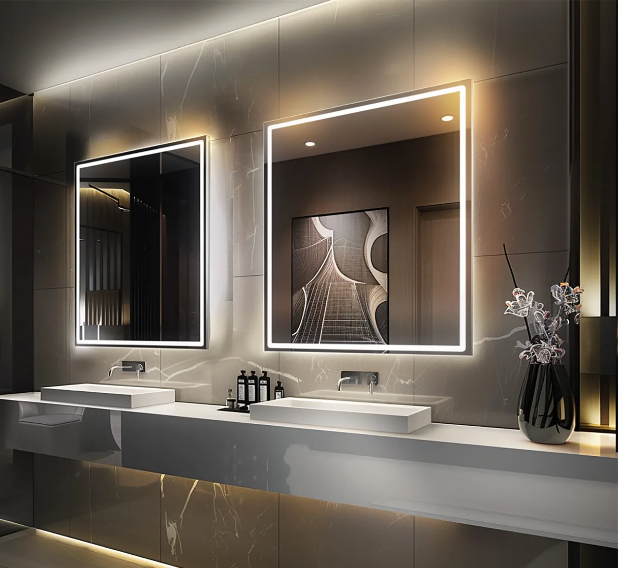 LED Mirror with Front & Backlit for Wholesale
