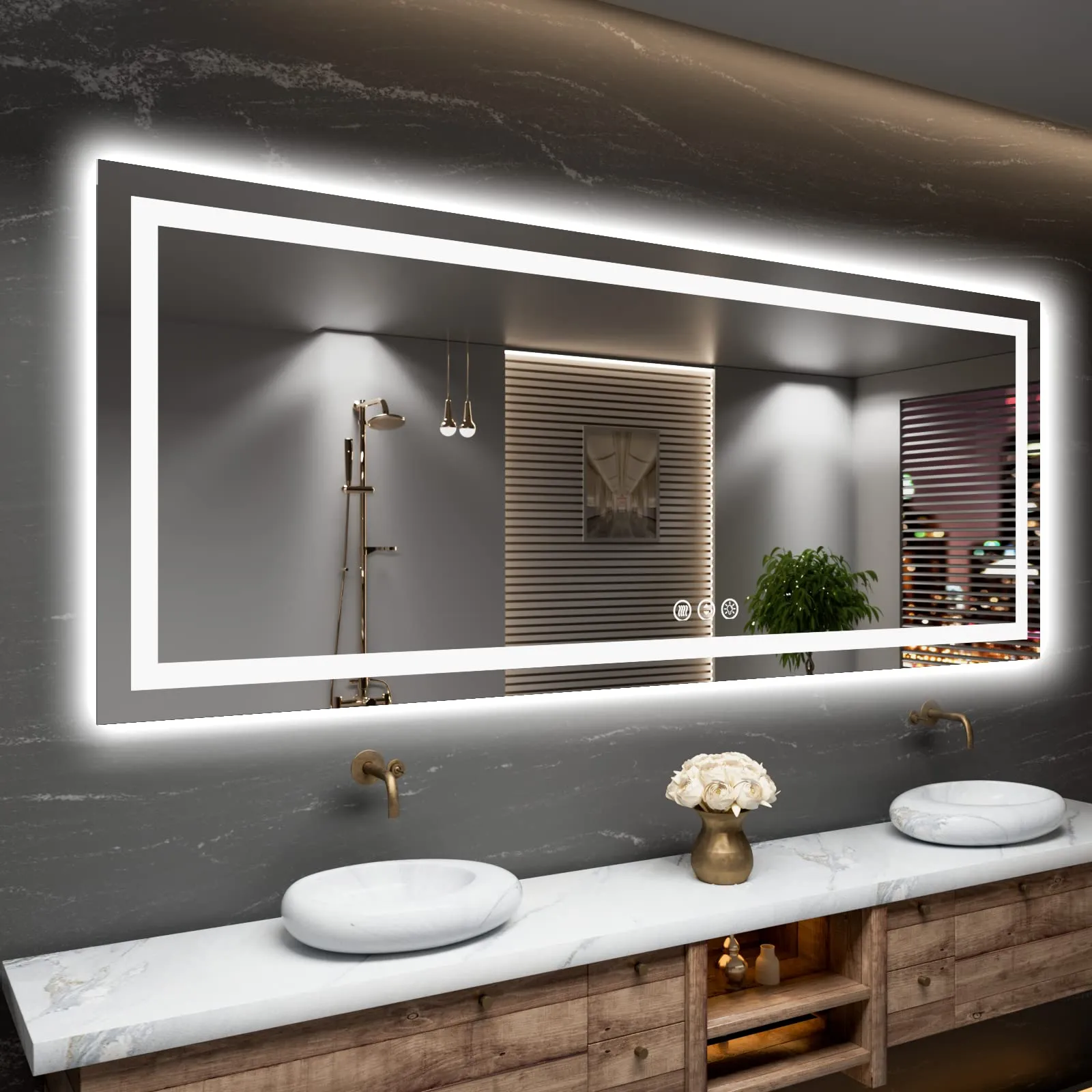 LED Mirror with Front & Backlit for Wholesale