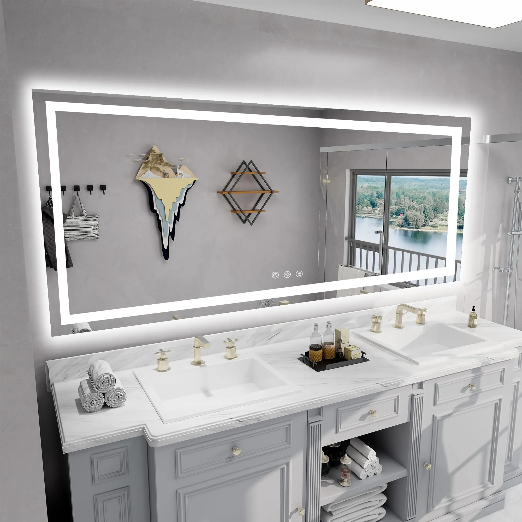 LED Mirror with Front & Backlit for Wholesale